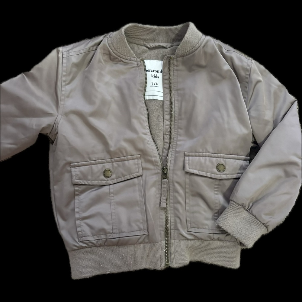 Abercrombie Kids Taupe Puffer Jacket